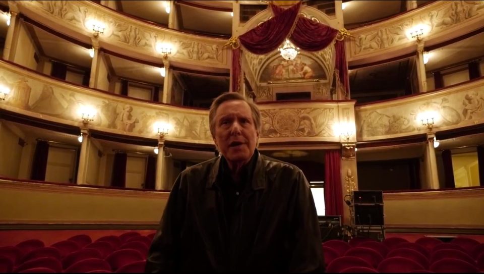 William Friedkin inside the Theater of Giglio in Lucca 2